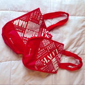 2 LuLulemon red small bags